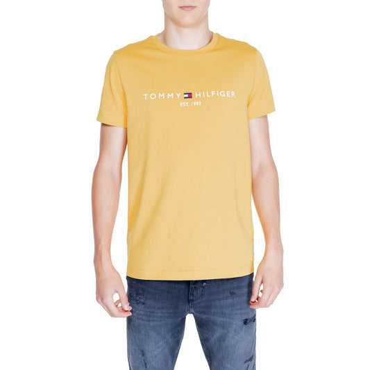 Жовта бавовняна футболка Tommy Hilfiger
