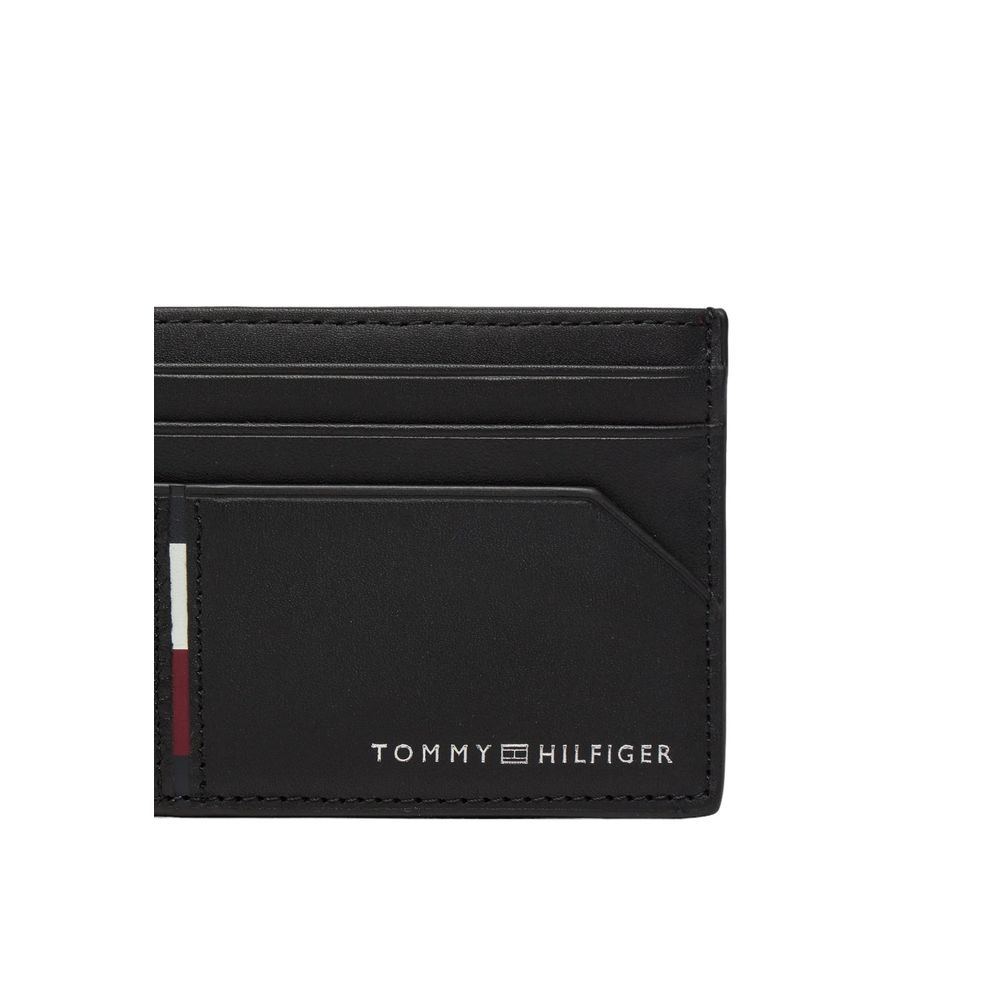 Чорний шкіряний гаманець Tommy Hilfiger