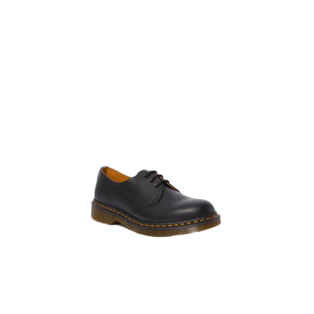 Чорні шкіряні туфлі на плоскому ходу Dr. Martens