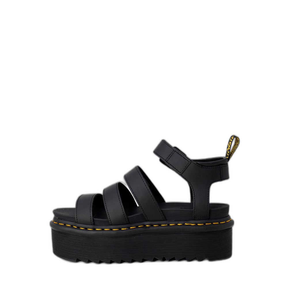 Чорні шкіряні туфлі на плоскому ходу Dr. Martens