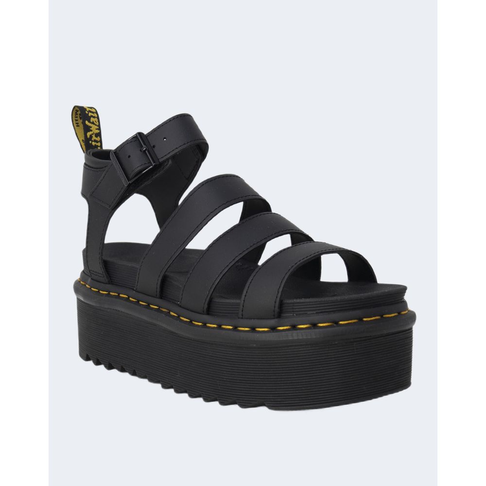 Чорні шкіряні туфлі на плоскому ходу Dr. Martens