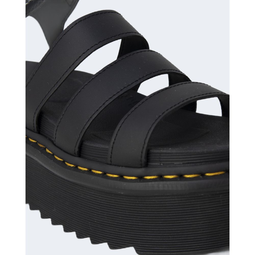Чорні шкіряні туфлі на плоскому ходу Dr. Martens
