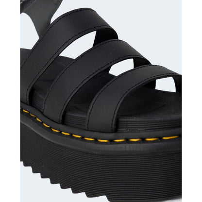 Чорні шкіряні туфлі на плоскому ходу Dr. Martens