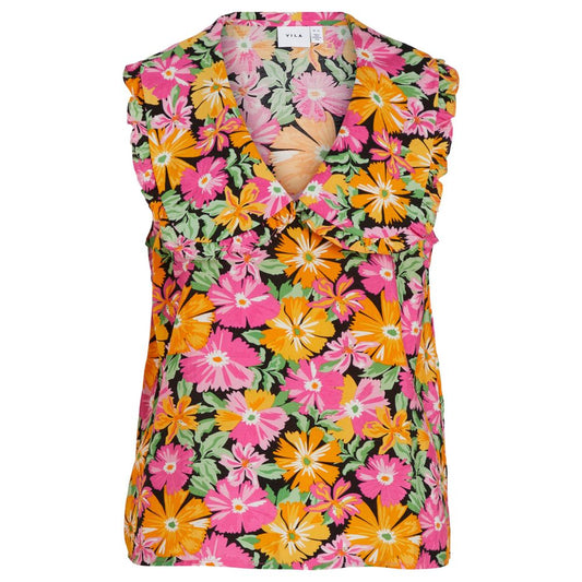 Рожеві топи та футболка з поліестеру Vila Clothes
