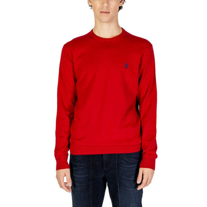 US POLO ASSN. Червоний бавовняний светр