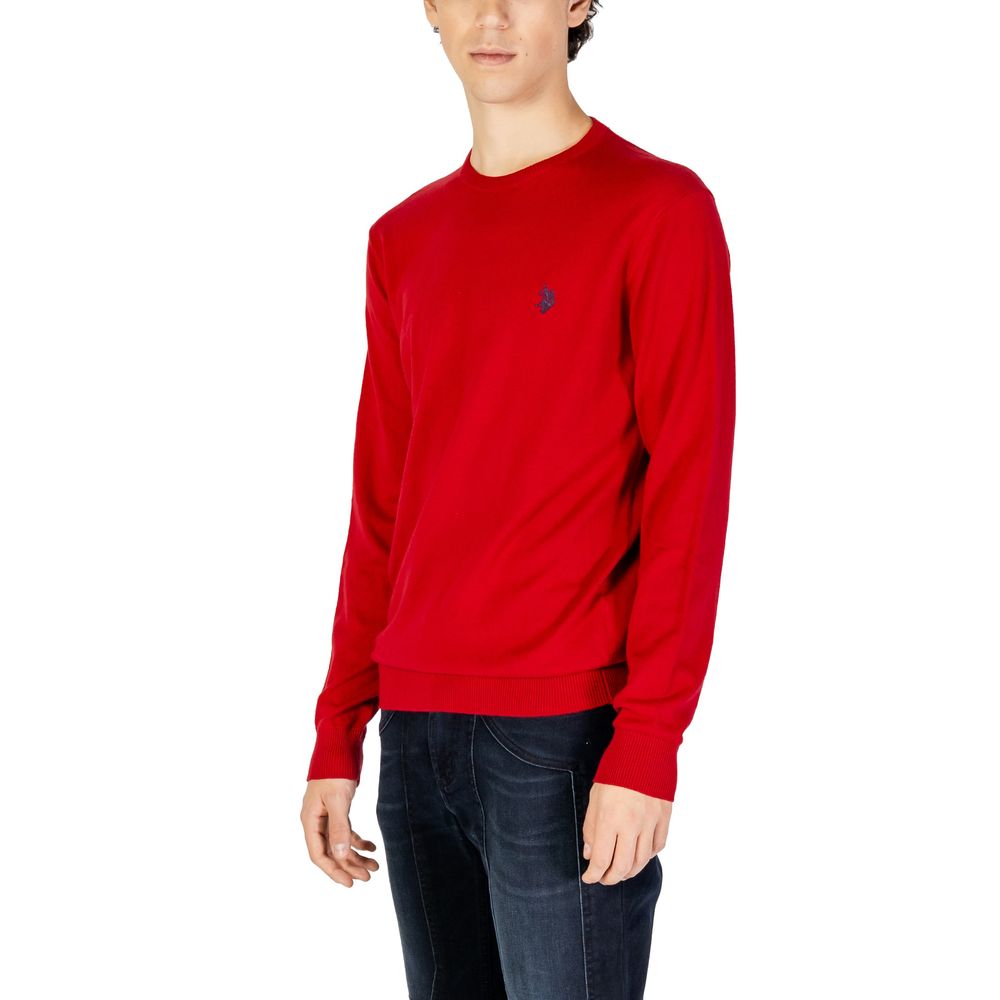 US POLO ASSN. Червоний бавовняний светр