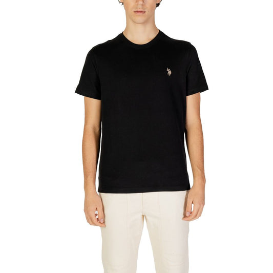 US POLO ASSN. Чорна бавовняна футболка