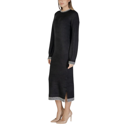 Чорна поліестерова сукня Vila Clothes
