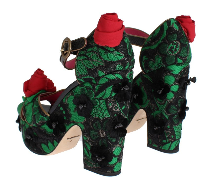 Туфлі на танкетці Dolce &amp; Gabbana Enchanted Sicily Crystal Brocade