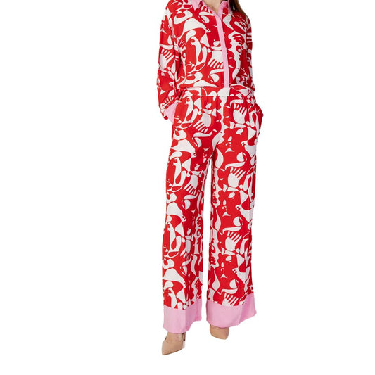 Червоні джинси та штани з віскози Vila Clothes