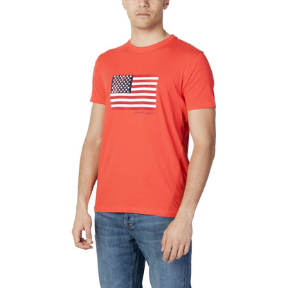 US POLO ASSN. Червона бавовняна футболка