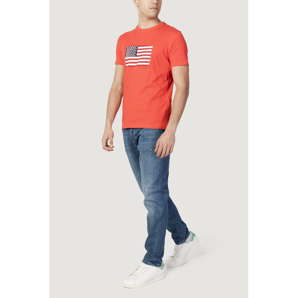 US POLO ASSN. Червона бавовняна футболка