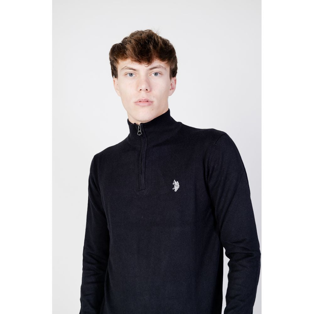 US POLO ASSN. Чорний бавовняний светр