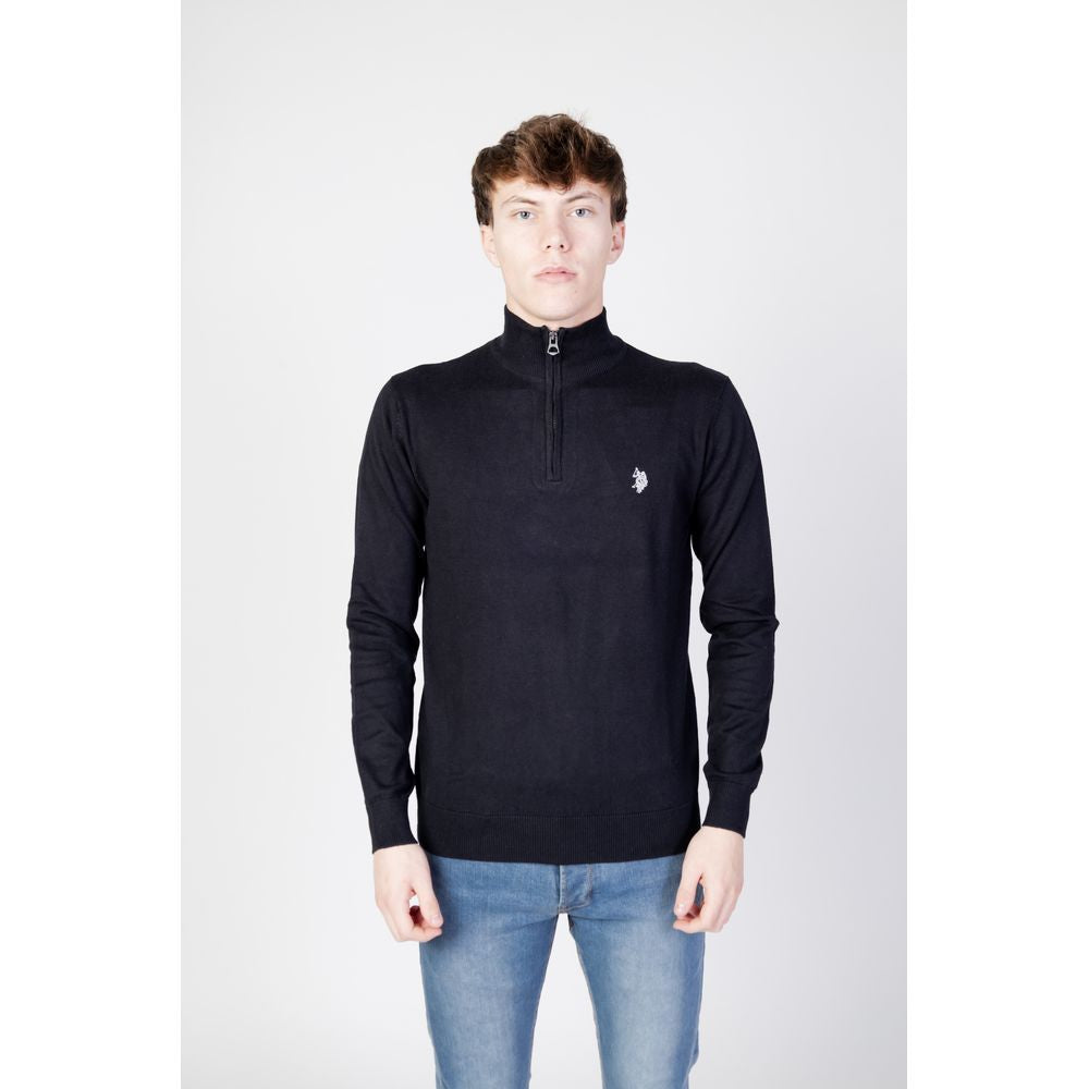 US POLO ASSN. Чорний бавовняний светр