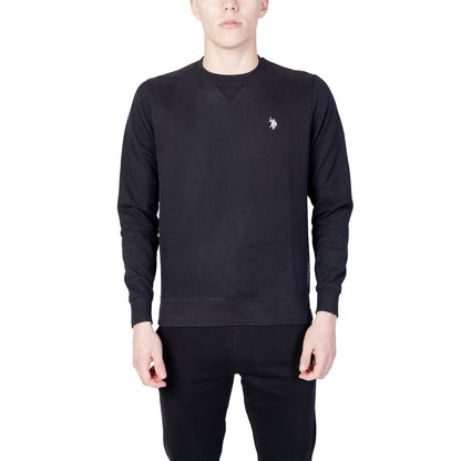 US POLO ASSN. Чорний бавовняний светр