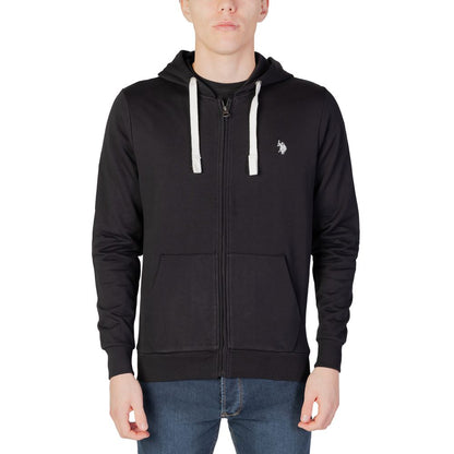 US POLO ASSN. Чорний бавовняний светр