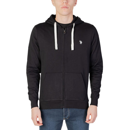 US POLO ASSN. Чорний бавовняний светр