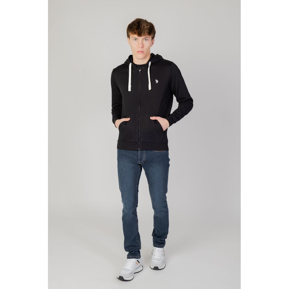 US POLO ASSN. Чорний бавовняний светр