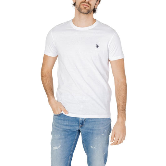 US POLO ASSN. Біла бавовняна футболка
