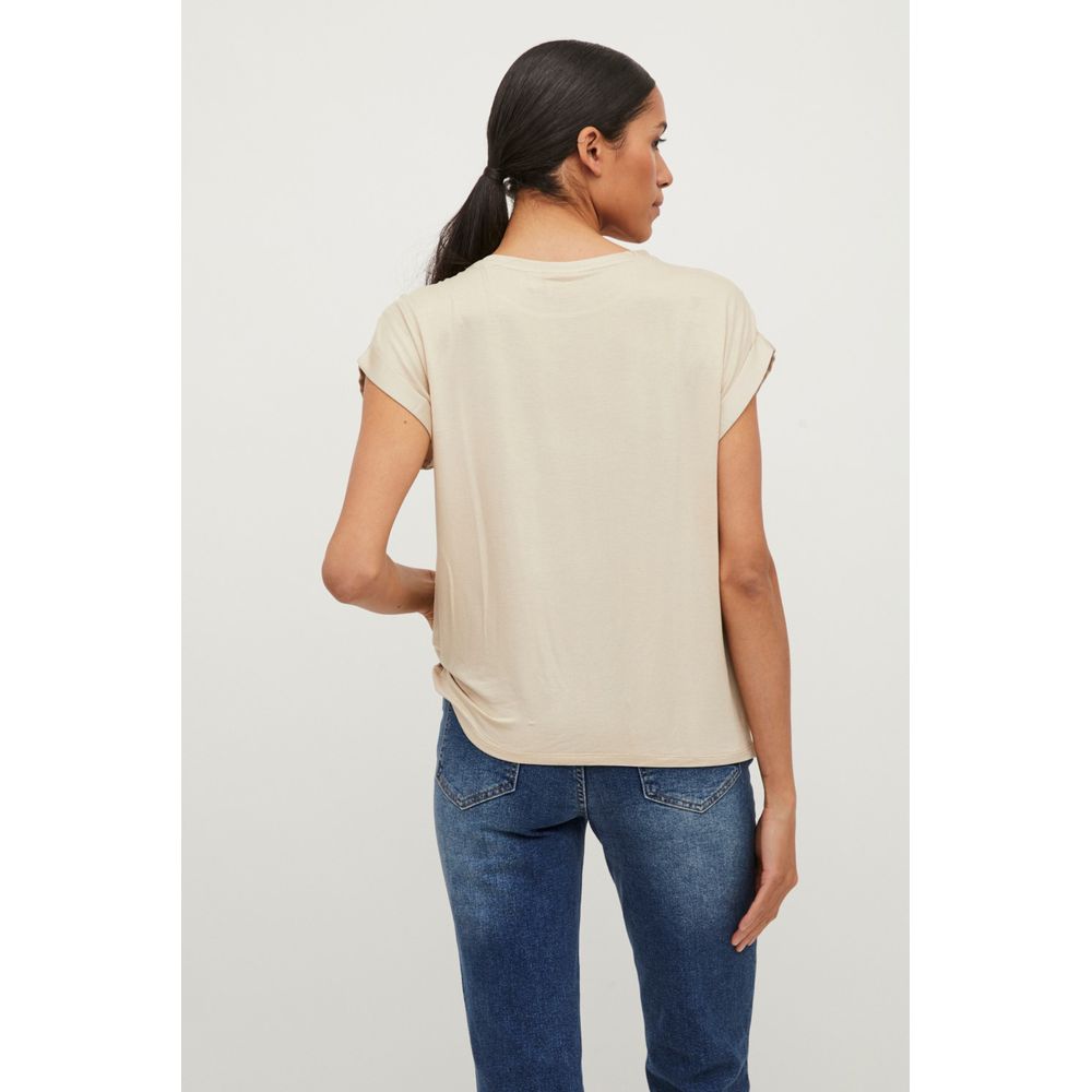 Золоті бавовняні топи та футболки Vila Clothes