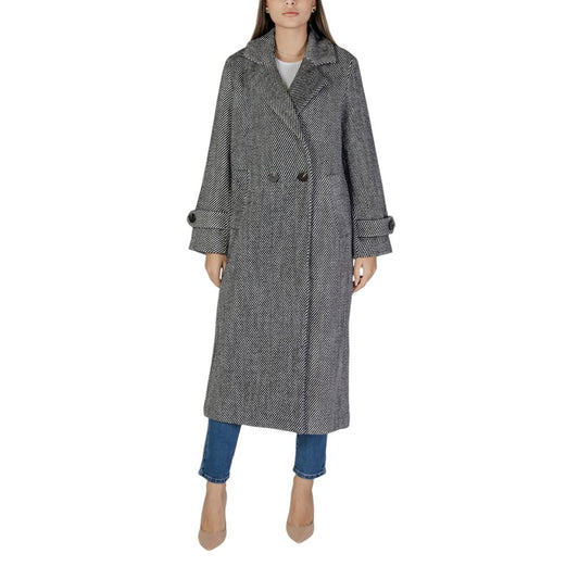 Vila Clothes Чорні поліестерові куртки та пальто