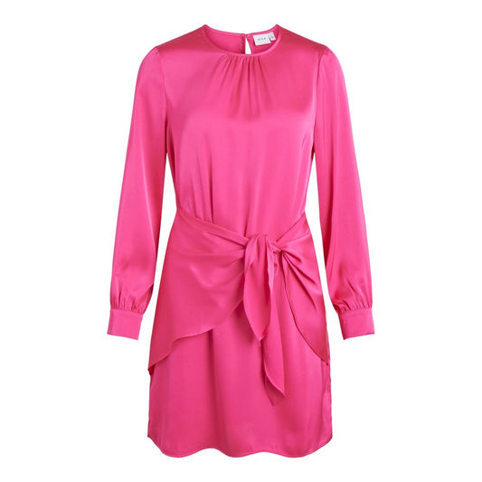 Рожева сукня з поліестеру Vila Clothes