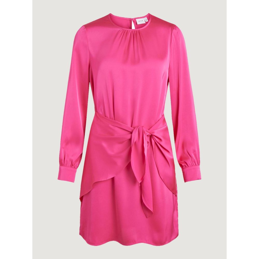Рожева сукня з поліестеру Vila Clothes