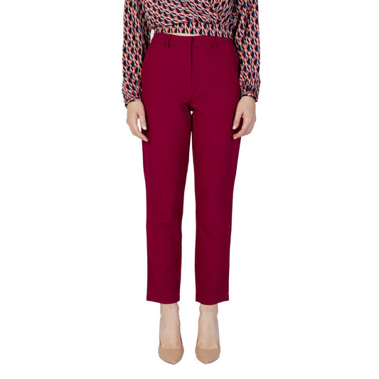 Джинси та штани з поліестеру Vila Clothes Bordeaux