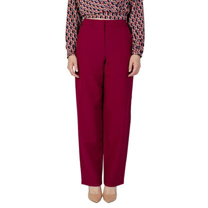 Джинси та штани з поліестеру Vila Clothes Bordeaux