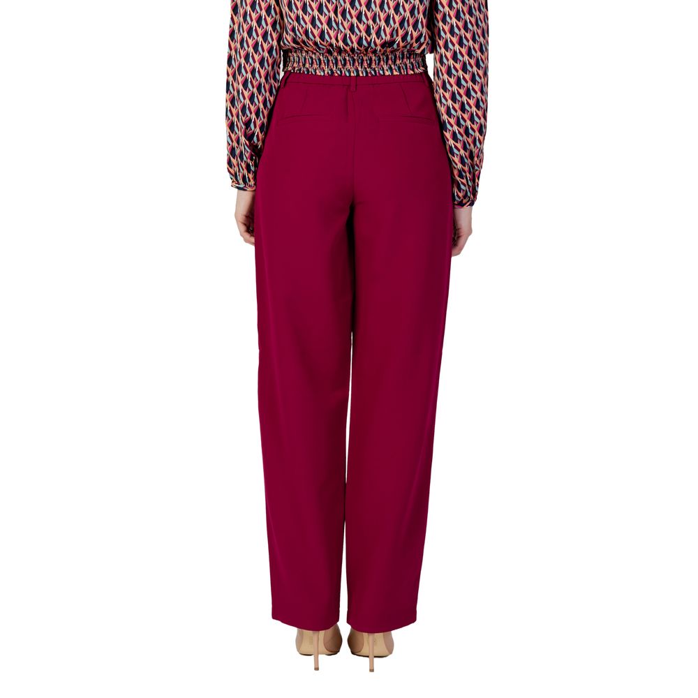 Джинси та штани з поліестеру Vila Clothes Bordeaux