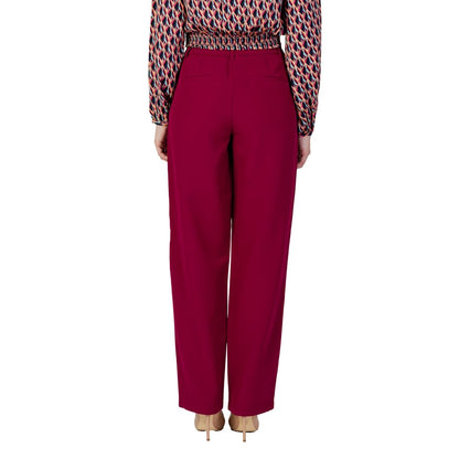 Джинси та штани з поліестеру Vila Clothes Bordeaux