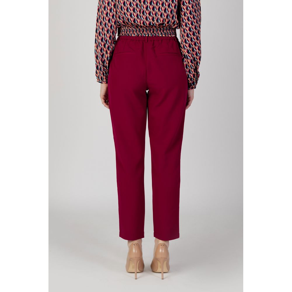 Джинси та штани з поліестеру Vila Clothes Bordeaux