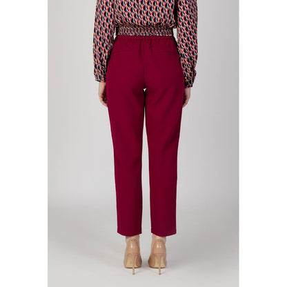 Джинси та штани з поліестеру Vila Clothes Bordeaux