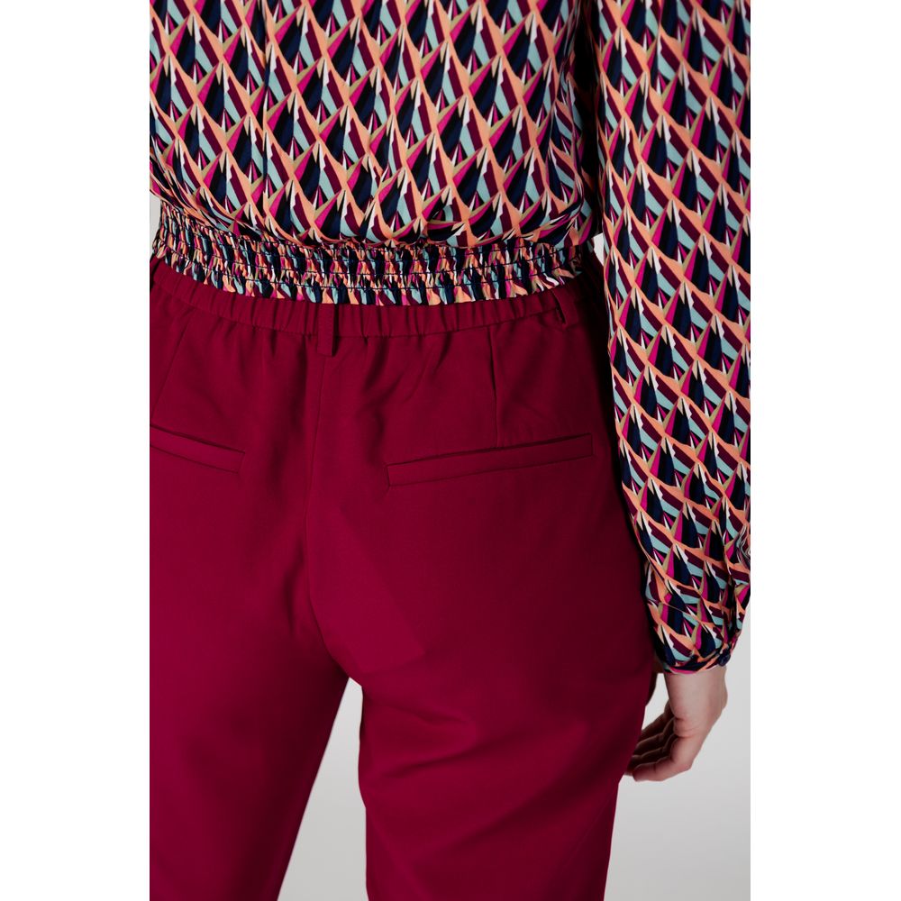 Джинси та штани з поліестеру Vila Clothes Bordeaux