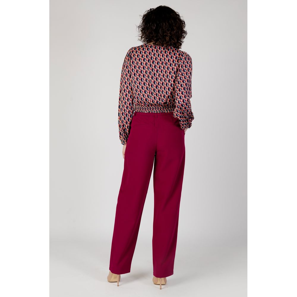 Джинси та штани з поліестеру Vila Clothes Bordeaux