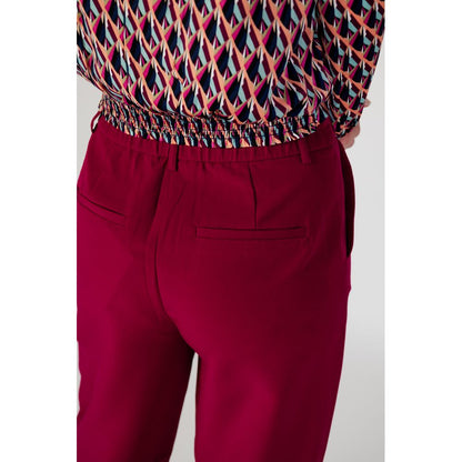 Джинси та штани з поліестеру Vila Clothes Bordeaux