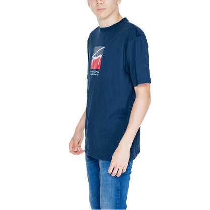 Синя бавовняна футболка Rigenerato Tommy Hilfiger Jeans