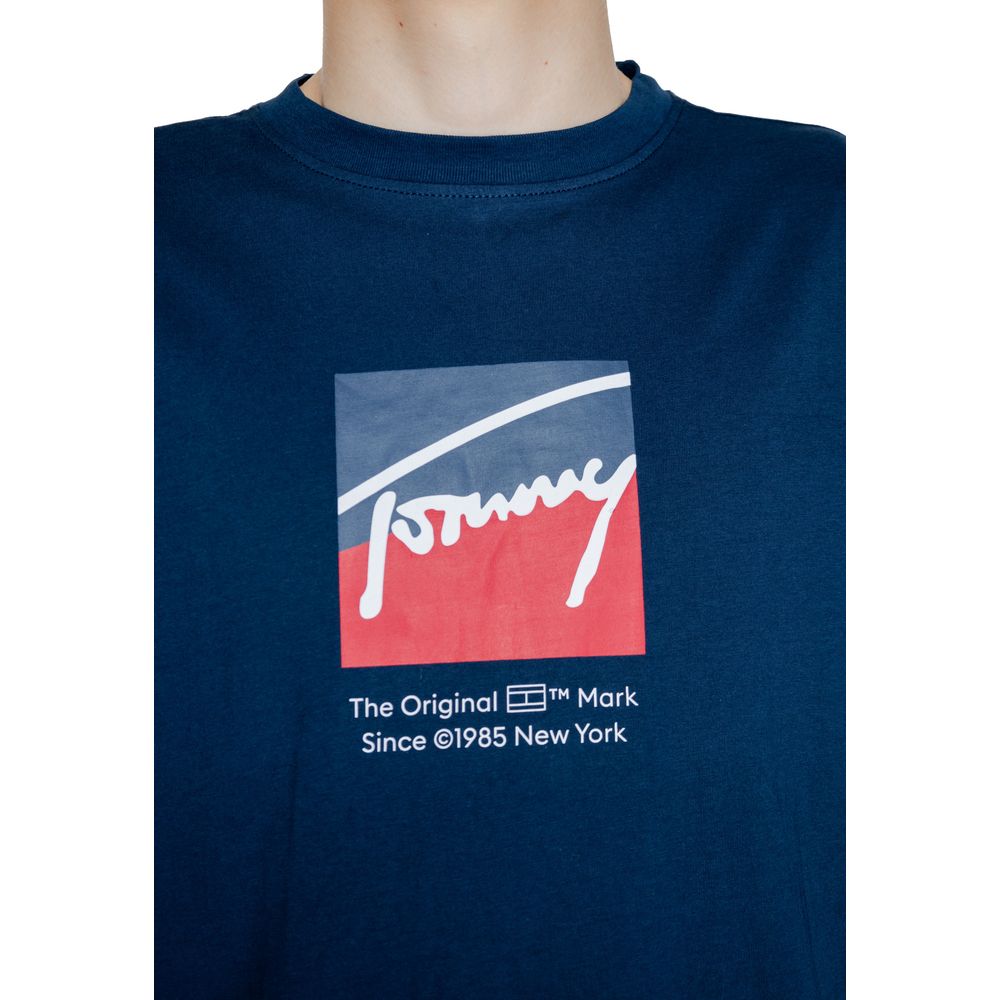 Синя бавовняна футболка Rigenerato Tommy Hilfiger Jeans