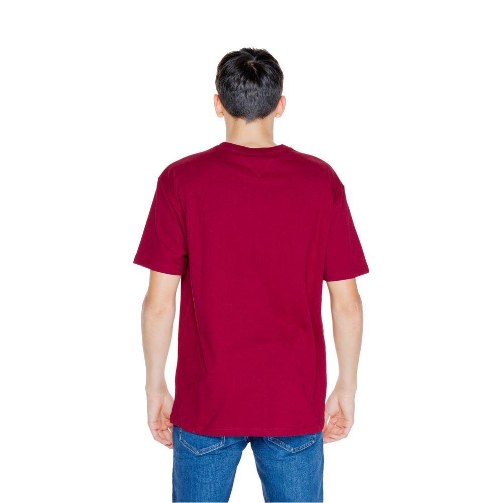 Бавовняна футболка Tommy Hilfiger Jeans Bordeaux Rigenerato