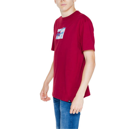 Бавовняна футболка Tommy Hilfiger Jeans Bordeaux Rigenerato
