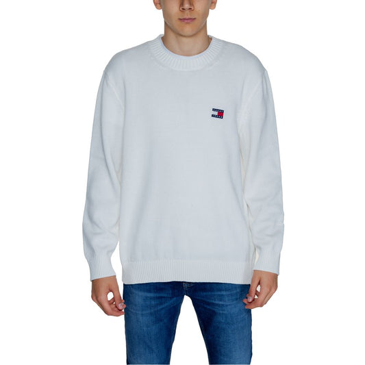 Білий бавовняний светр Tommy Hilfiger Jeans