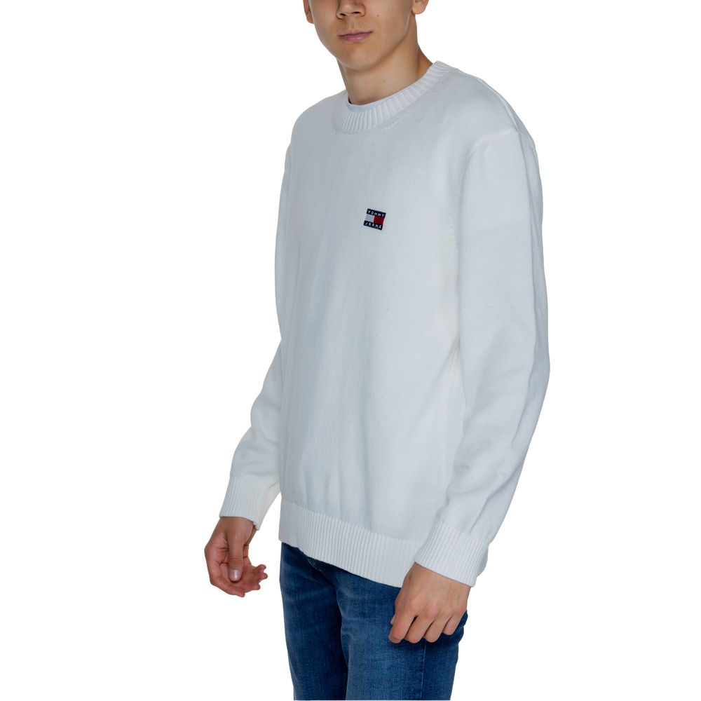 Білий бавовняний светр Tommy Hilfiger Jeans