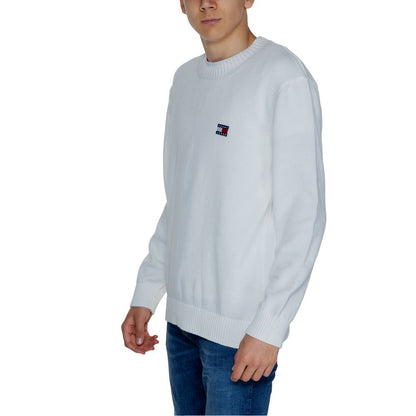 Білий бавовняний светр Tommy Hilfiger Jeans