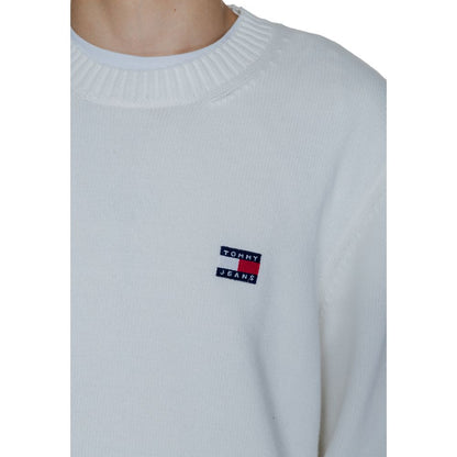 Білий бавовняний светр Tommy Hilfiger Jeans