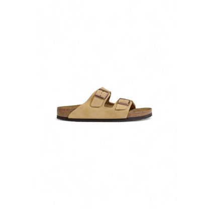 Бежеві замшеві босоніжки Birkenstock