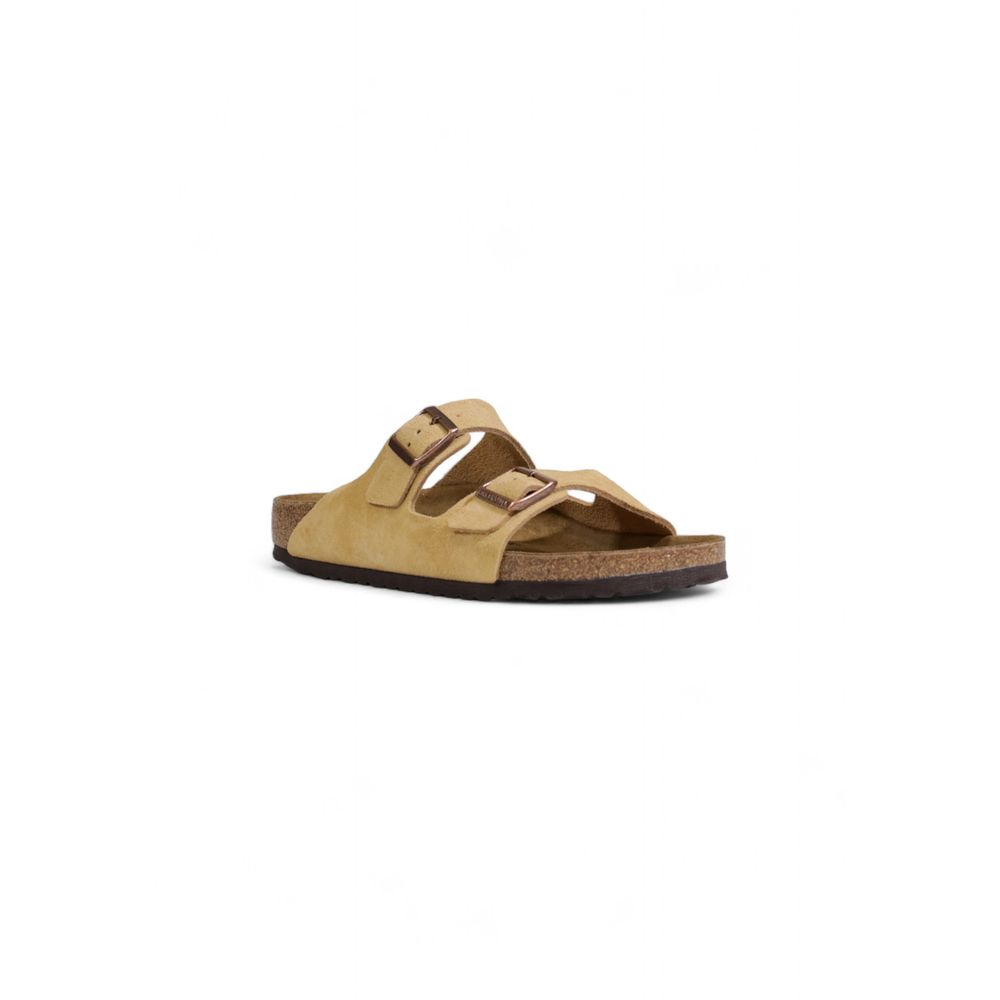 Бежеві замшеві босоніжки Birkenstock