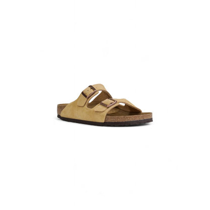 Бежеві замшеві босоніжки Birkenstock