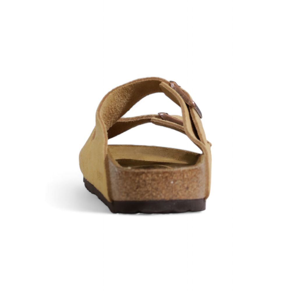 Бежеві замшеві босоніжки Birkenstock