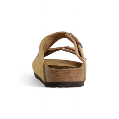 Бежеві замшеві босоніжки Birkenstock