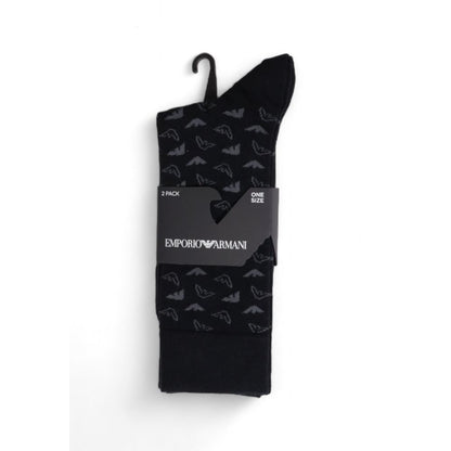 Emporio Armani Underwear Чорний бавовняний носок